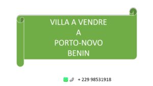 Lire la suite à propos de l’article Villa à vendre Porto Novo