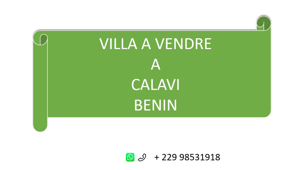 Lire la suite à propos de l’article Mise en vente une Villa à Calavi