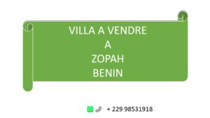 Lire la suite à propos de l’article Villa à vendre à Zopah Calavi