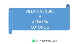 Lire la suite à propos de l’article Villa à Vendre Akpakpa PK10 Cotonou
