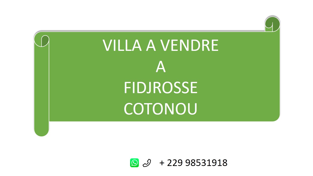 Lire la suite à propos de l’article Villa à vendre à Fidjrossè plage cotonou