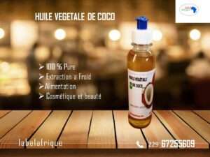 Huile végétale de coco pour entretenir et la pousse des cheveux